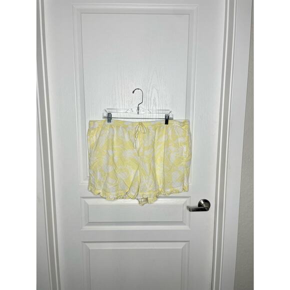 Haven Well Within True Cotton Floral Embroidered Dot Shorts Yellow XXL - Picture 3 of 10
